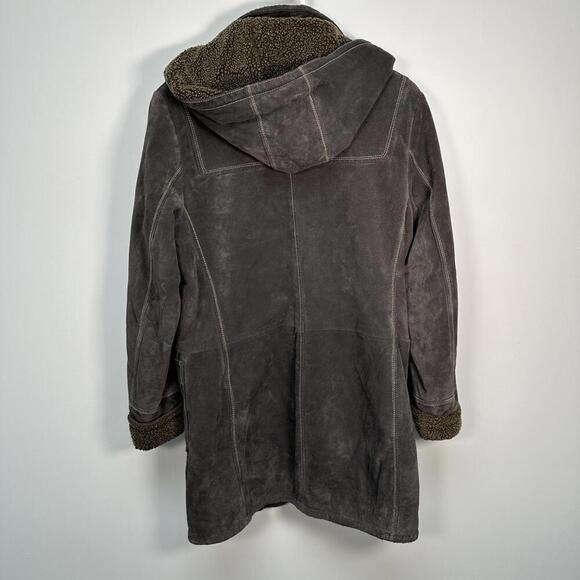 Denver Hayes Chunky Brown Suede Winter Coat Medium - Picture 2 of 4